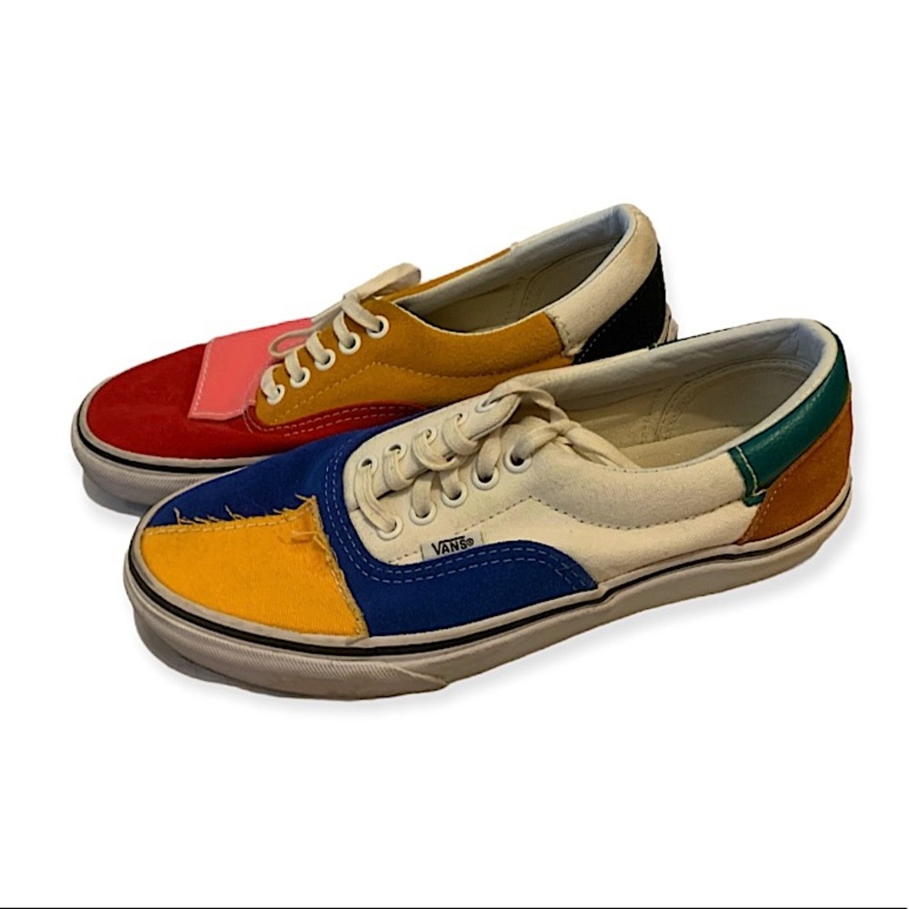 **SOLD ON OTHER PLATFORM!**           Color block patchwork vans. Women’s size 8